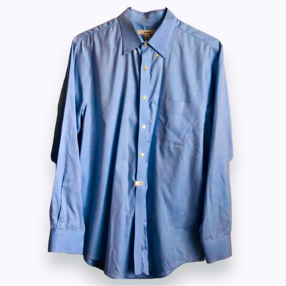 MERONA Women’s Light Blue Oxford Button Up Shirt - Layer Preppy Button Down Top - Picture 5 of 11